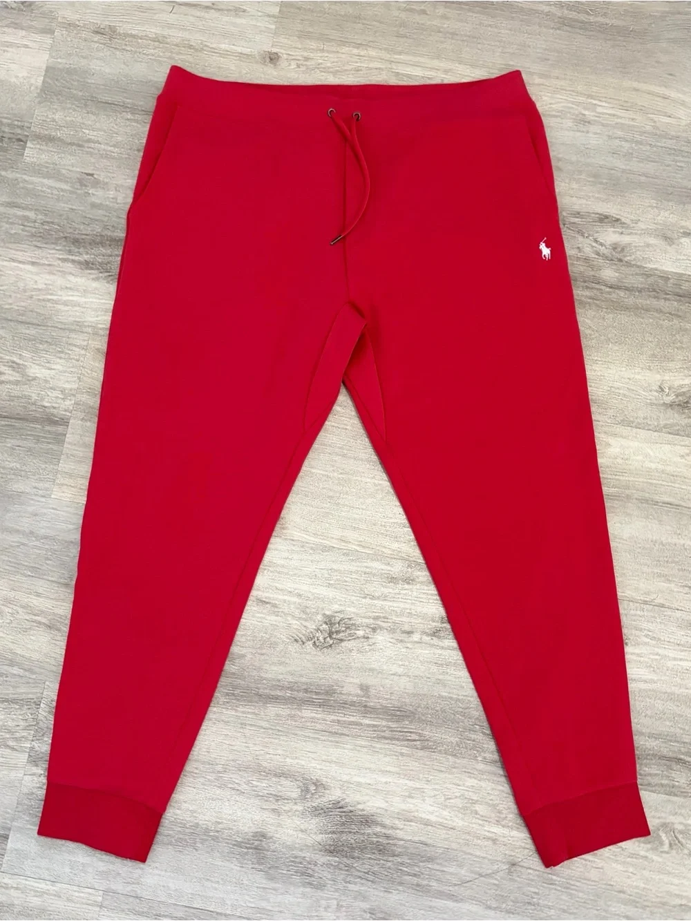 Polo Ralph Lauren Men's 2XL Red Double Knit Jogger Pants Track Sweatpants